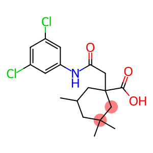 1-[2-(3,5-dichloroanilino)-2-oxoethyl]-3,3,5-trimethylcyclohexanecarboxylic acid