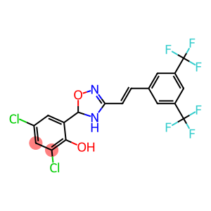 2,4-dichloro-6-{3-[3,5-di(trifluoromethyl)styryl]-4,5-dihydro-1,2,4-oxadiazol-5-yl}phenol