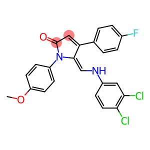5-[(3,4-dichloroanilino)methylene]-4-(4-fluorophenyl)-1-(4-methoxyphenyl)-1,5-dihydro-2H-pyrrol-2-one