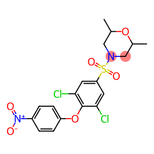 4-{[3,5-dichloro-4-(4-nitrophenoxy)phenyl]sulfonyl}-2,6-dimethylmorpholine