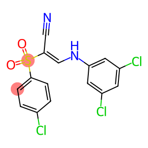 3-((3,5-DICHLOROPHENYL)AMINO)-2-((4-CHLOROPHENYL)SULFONYL)PROP-2-ENENITRILE