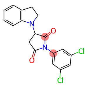 1-(3,5-DICHLOROPHENYL)-3-(2,3-DIHYDRO-1H-INDOL-1-YL)DIHYDRO-1H-PYRROLE-2,5-DIONE