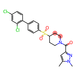 4-[(2',4'-DICHLOROBIPHENYL-4-YL)SULFONYL]-1-[(1,5-DIMETHYL-1H-PYRAZOL-3-YL)CARBONYL]PIPERIDINE