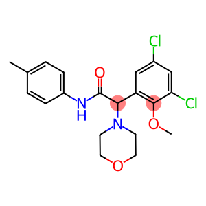 2-(3,5-DICHLORO-2-METHOXYPHENYL)-N-(4-METHYLPHENYL)-2-MORPHOLIN-4-YLACETAMIDE