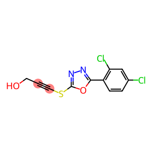 3-([5-(2,4-DICHLOROPHENYL)-1,3,4-OXADIAZOL-2-YL]THIO)PROP-2-YN-1-OL