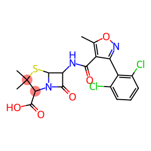 6-[3-(2,6-Dichlorophenyl)-5-methyl-4-isoxazolylcarbonylamino]-3,3-dimethyl-7-oxo-4-thia-1-azabicyclo[3.2.0]heptane-2-carboxylic acid