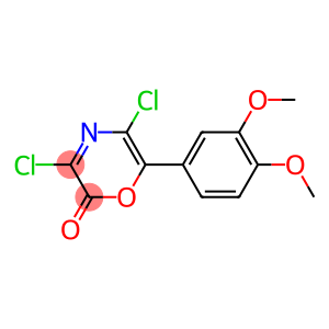 3,5-Dichloro-6-(3,4-dimethoxyphenyl)-2H-1,4-oxazin-2-one