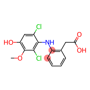 2-(2,6-Dichloro-4-hydroxy-3-methoxyphenylamino)benzeneacetic acid