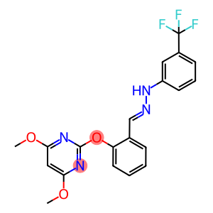 1,2-DIAZA-3-[2-[(4,6-DIMETHOXYPYRIMIDIN-2-YL)OXY]PHENYL]-1-[3-(TRIFLUOROMETHYL)PHENYL]PROP-2-ENE