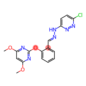 1,2-DIAZA-3-[2-[(4,6-DIMETHOXYPYRIMIDIN-2-YL)OXY]PHENYL]-1-(6-CHLOROPYRIDAZIN-3-YL)PROP-2-ENE