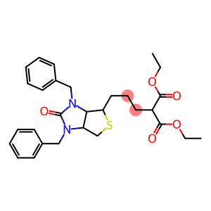 4-(2,4-Dibenzyl-3-oxo-7-thia-2,4-diazabicyclo[3.3.0]octan-6-yl)-1,1-butanedicarboxylic acid diethyl ester