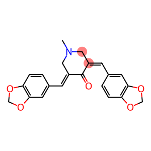 3,5-di(1,3-benzodioxol-5-ylmethylidene)-1-methylpiperidin-4-one