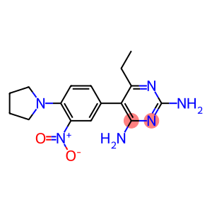 2,4-Diamino-6-ethyl-5-(3-nitro-4-(pyrrolidin-1-yl)phenyl)pyrimidine