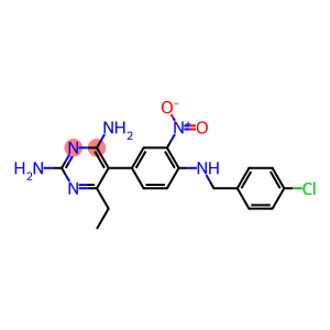 2,4-Diamino-6-ethyl-5-(3-nitro-4-(4-chlorobenzylamino)phenyl)pyrimidine