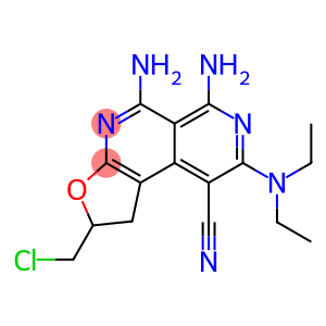 5,6-diamino-2-(chloromethyl)-8-(diethylamino)-1,2-dihydrofuro[2,3-c]-2,7-naphthyridine-9-carbonitrile