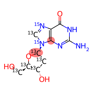 2'-DEOXYGUANOSINE (8-13C; 7,9-15N2; DEOXYRIBOSE-13C5)