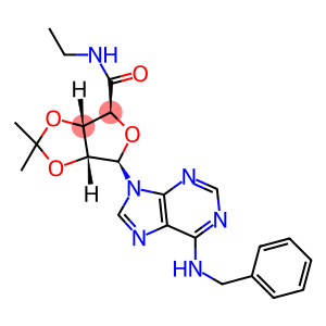1-Deoxy-N-ethyl-2,3-O-isopropylidene-1-[6-(benzylamino)-9H-purin-9-yl]--D-ribofuranuronamide