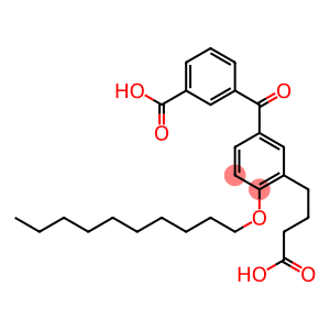 2-(Decyloxy)-5-[3-carboxybenzoyl]benzenebutyric acid