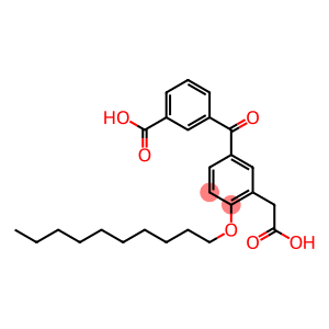 2-(Decyloxy)-5-[3-carboxybenzoyl]benzeneacetic acid