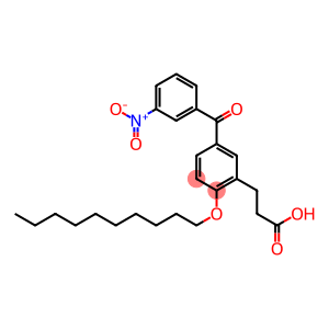 2-(Decyloxy)-5-[3-nitrobenzoyl]benzenepropanoic acid