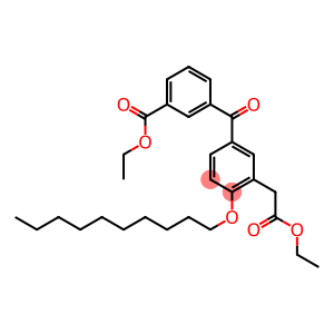 2-(Decyloxy)-5-[3-ethoxycarbonylbenzoyl]benzeneacetic acid ethyl ester