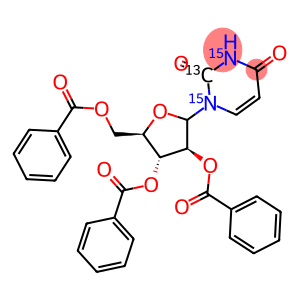 1-D-Arabinofuranosyl-1H-pyriMidine-2,4-dione 13C,15N2 2',3',5'-Tribenzoate