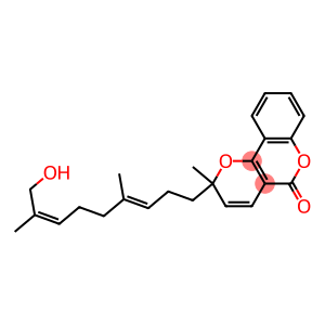 2-[(3E,7Z)-9-Hydroxy-4,8-dimethyl-3,7-nonadien-1-yl]-2-methyl-2H,5H-pyrano[3,2-c][1]benzopyran-5-one