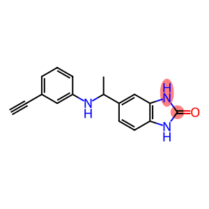 5-{1-[(3-ethynylphenyl)amino]ethyl}-2,3-dihydro-1H-1,3-benzodiazol-2-one