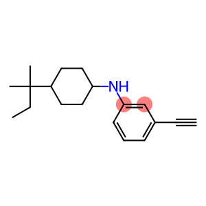 3-ethynyl-N-[4-(2-methylbutan-2-yl)cyclohexyl]aniline