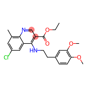 ethyl 6-chloro-4-{[2-(3,4-dimethoxyphenyl)ethyl]amino}-8-methylquinoline-3-carboxylate