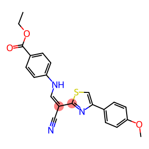 ethyl 4-({2-cyano-2-[4-(4-methoxyphenyl)-1,3-thiazol-2-yl]vinyl}amino)benzoate