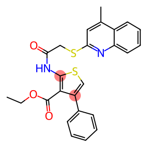 ethyl 2-({[(4-methylquinolin-2-yl)sulfanyl]acetyl}amino)-4-phenylthiophene-3-carboxylate