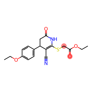 ethyl {[3-cyano-4-(4-ethoxyphenyl)-6-oxo-1,4,5,6-tetrahydro-2-pyridinyl]sulfanyl}acetate