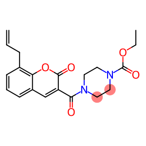 ethyl 4-[(8-allyl-2-oxo-2H-chromen-3-yl)carbonyl]-1-piperazinecarboxylate