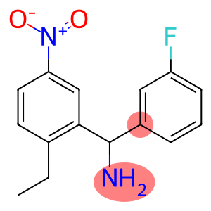 (2-ethyl-5-nitrophenyl)(3-fluorophenyl)methanamine