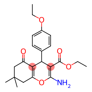 ETHYL 2-AMINO-4-(4-ETHOXYPHENYL)-7,7-DIMETHYL-5-OXO-4,6,7,8-TETRAHYDRO2H-CHROMENE-3-CARBOXYLATE