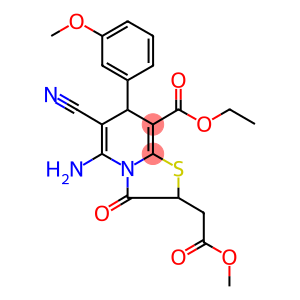 ETHYL 5-AMINO-6-CYANO-2-(2-METHOXY-2-OXOETHYL)-7-(3-METHOXYPHENYL)-3-OXO-2,3-DIHYDRO-7H-[1,3]THIAZOLO[3,2-A]PYRIDINE-8-CARBOXYLATE