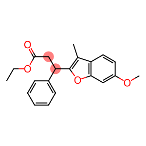 ETHYL-3-(6-METHOXY-3-METHYLBENZO(B)FURAN-2-YL)-3-PHENYLPROPIONATE