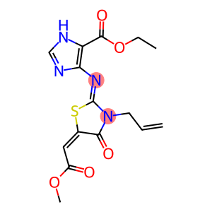 ETHYL 4-{[(2Z,5E)-3-ALLYL-5-(2-METHOXY-2-OXOETHYLIDENE)-4-OXO-1,3-THIAZOLIDIN-2-YLIDENE]AMINO}-1H-IMIDAZOLE-5-CARBOXYLATE