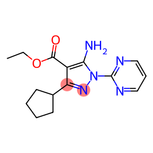 ethyl 5-amino-3-cyclopentyl-1-pyrimidin-2-yl-1H-pyrazole-4-carboxylate