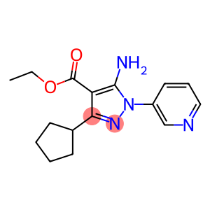 ethyl 5-amino-3-cyclopentyl-1-pyridin-3-yl-1H-pyrazole-4-carboxylate