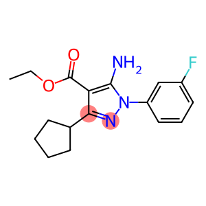 ethyl 5-amino-3-cyclopentyl-1-(3-fluorophenyl)-1H-pyrazole-4-carboxylate