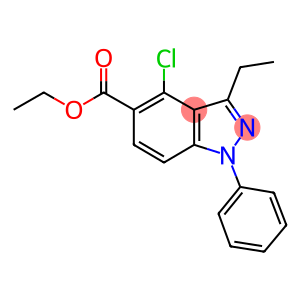 ETHYL-4-CHLORO-1-PENYL-3-ETHYL-1H-INDAZOLE-5-CARBOXYLATE