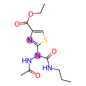 ETHYL 2-{2-ACETYL-1-[(PROPYLAMINO)CARBONYL]HYDRAZINO}-1,3-THIAZOLE-4-CARBOXYLATE