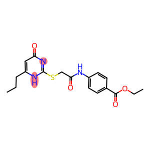 ETHYL 4-(([(4-OXO-6-PROPYL-1,4-DIHYDROPYRIMIDIN-2-YL)THIO]ACETYL)AMINO)BENZOATE