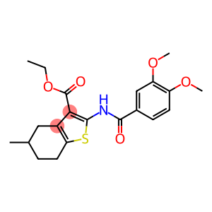 ethyl 2-[(3,4-dimethoxybenzoyl)amino]-5-methyl-4,5,6,7-tetrahydro-1-benzothiophene-3-carboxylate