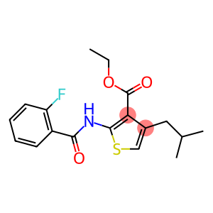 ethyl 2-[(2-fluorobenzoyl)amino]-4-isobutyl-3-thiophenecarboxylate