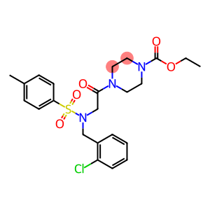 ethyl 4-({(2-chlorobenzyl)[(4-methylphenyl)sulfonyl]amino}acetyl)-1-piperazinecarboxylate