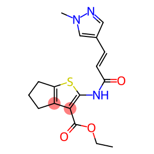 ethyl 2-{[3-(1-methyl-1H-pyrazol-4-yl)acryloyl]amino}-5,6-dihydro-4H-cyclopenta[b]thiophene-3-carboxylate