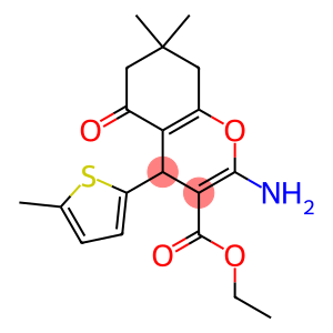 ethyl 2-amino-7,7-dimethyl-4-(5-methyl-2-thienyl)-5-oxo-5,6,7,8-tetrahydro-4H-chromene-3-carboxylate